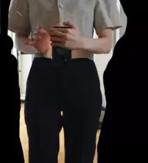 허리, 힙, 허벅지, 기장 정말 딱 맞춘듯이 잘맞아요. 슬랙스가 이렇게 몸에 딱맞아본적