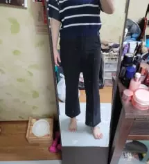 저번에 같은 바지 L 사이즈를 샀는데 생각보다 커서 이번에는 M 으로 샀어요 딱 맞아서