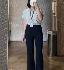 인생 슬랙스에요ㅜㅜ🤍골반이 넓은 편이라서 골반 안잡아주고 툭 떨어지는 슬랙스는 체