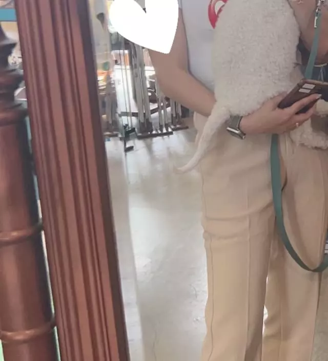 👉157cm/46kg/ 몸무게에 비해 복부에 살이 조금 있는 스타일
