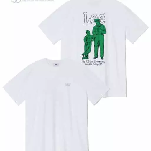 빈티지 워커 그래픽 티셔츠 화이트