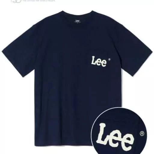 트위치 로고 포켓 티셔츠 네이비