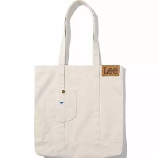 빈티지 로고 로코 포켓 에코백 아이보리