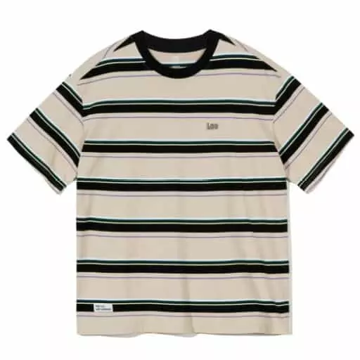 멀티 스트라이프 티셔츠 블랙