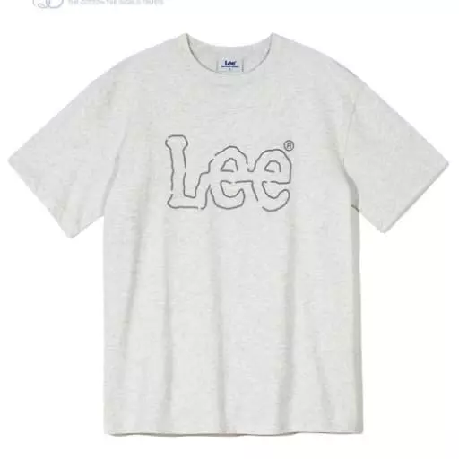 라인 트위치로고 티셔츠 그레이