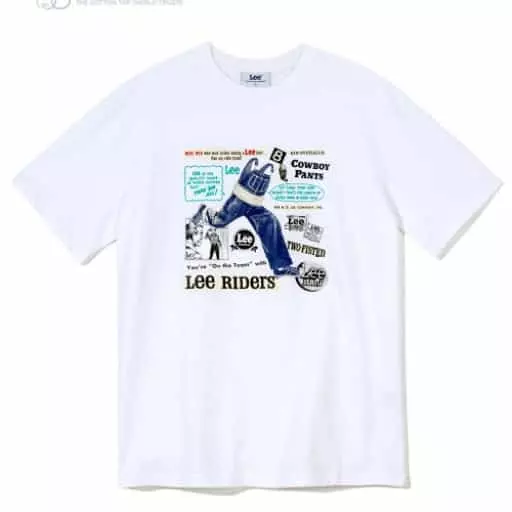 빈티지 데님 그래픽 티셔츠 화이트