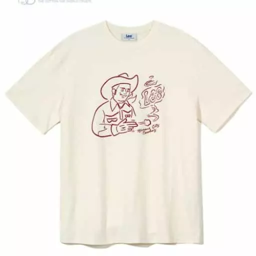 라인 카우보이 티셔츠 아이보리