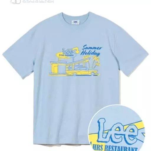 썸머 홀리데이 티셔츠 스카이블루