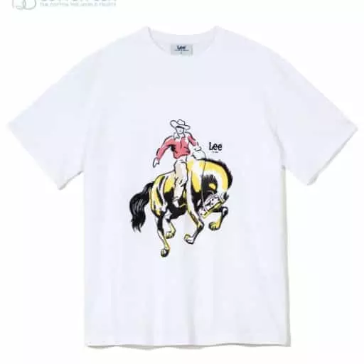 스몰 트위치로고 카우보이 티셔츠 화이트