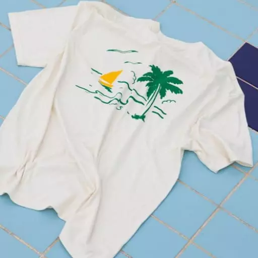 썸머 드로잉 티셔츠 아이보리