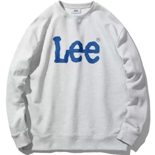 빅 트위치 루즈핏 맨투맨 라이트 그레이/블루