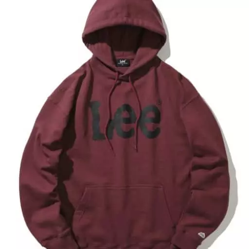 빅 트위치 루즈핏 후드 티셔츠 버건디