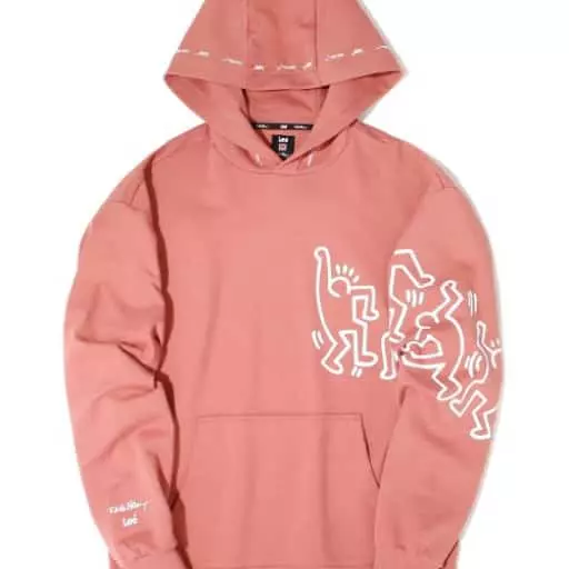 키스해링 스트링 후디 핑크