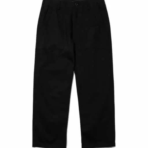 남성 코튼 레귤러핏 퍼티그 팬츠 블랙