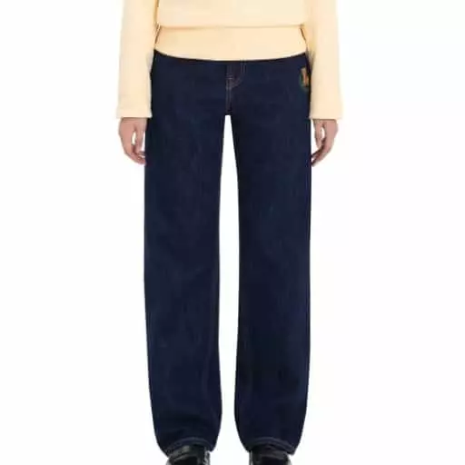 여성 와이드 스트레이트핏 아이비 데님 팬츠