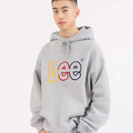 멀티 컬러 트위치로고 후디 그레이