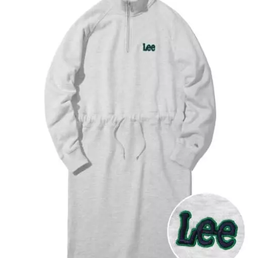 트위치 하프 집업 원피스 라이트 그레이