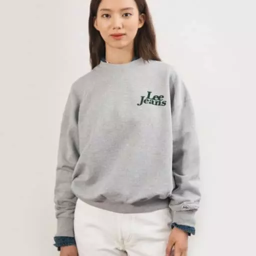 우먼스 오버핏 맨투맨 그레이