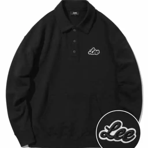 유니온 로고 카라 맨투맨 블랙