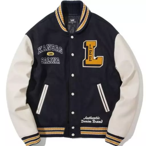 와펜 바시티 자켓 네이비