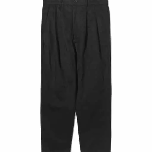 와이드 테이퍼드 핏 치노 팬츠 블랙