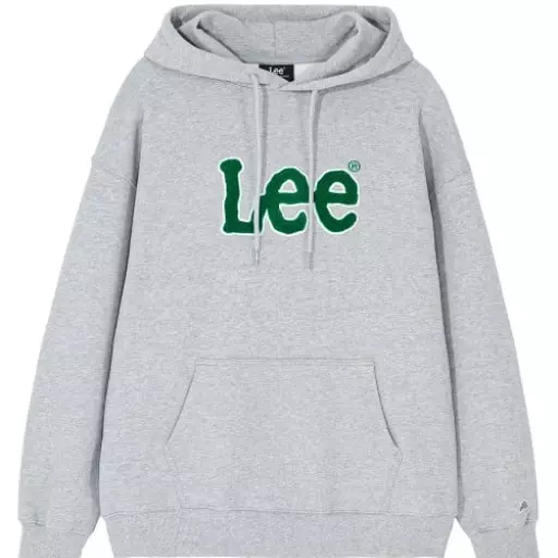 부클 트위치로고 루즈핏 후드티셔츠 그레이