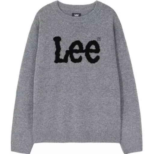 빅 트위치 로고 풀오버 니트 그레이