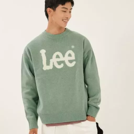 트위치로고 풀오버 니트 세이지 그린