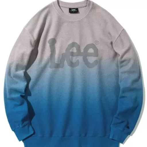 빅 트위치 그라데이션 맨투맨 블루