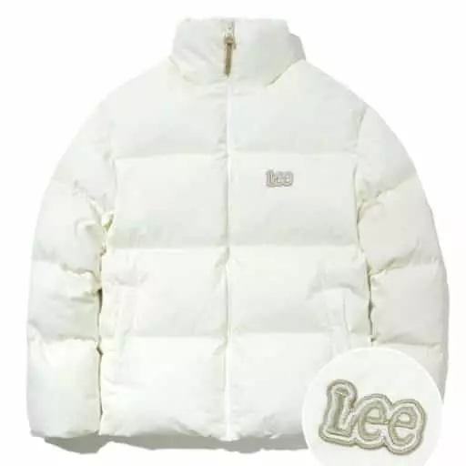 트위치 로고 덕다운 숏 푸퍼 아이보리