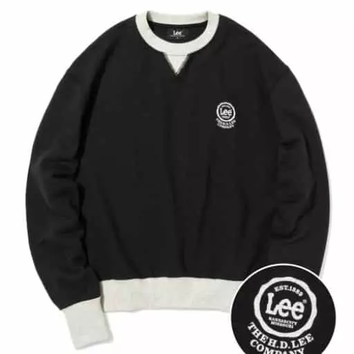 트위치 로고 엠블럼 빈티지핏 맨투맨 블랙