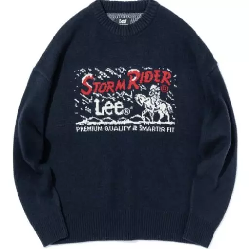 스톰라이더 크루넥 니트 네이비