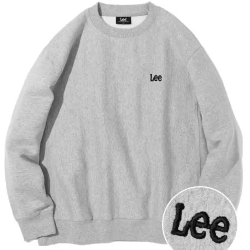 리버스위브 기모 스몰 트위치 로고 맨투맨 그레이