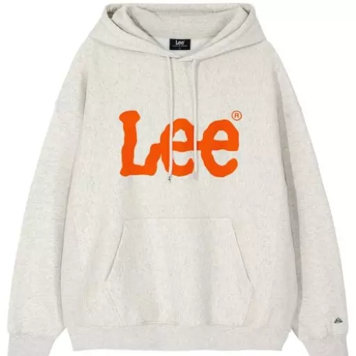 빅 트위치 리버스위브 기모 오버핏 후드티셔츠 오트밀