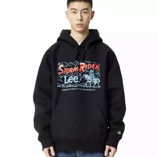스톰라이더 리버스위브 기모 후디 블랙