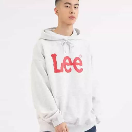 빅 트위치 루즈핏 후드 티셔츠 라이트 그레이