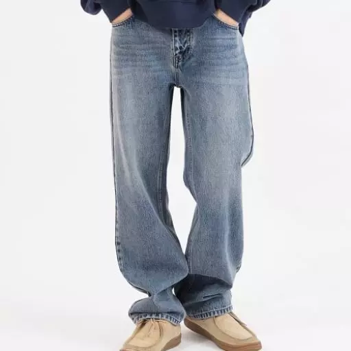 남성 레귤러핏 M톤 데님 팬츠 인디고 미디움