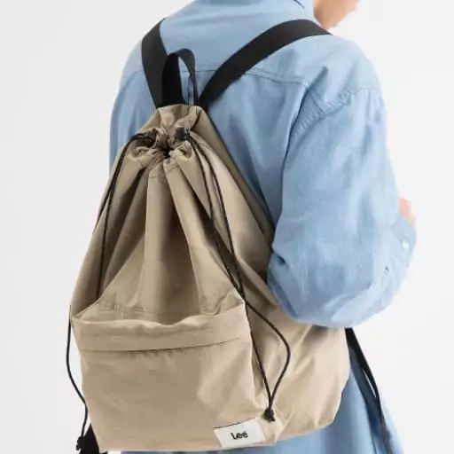 스몰 트위치로고 나일론 백팩 베이지