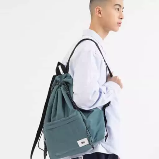 스몰 트위치로고 나일론 백팩 블루