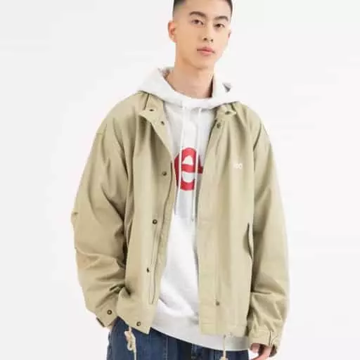 숏 피쉬테일 자켓 카키