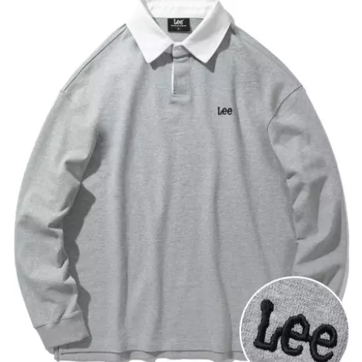 오버핏 럭비 카라티 그레이