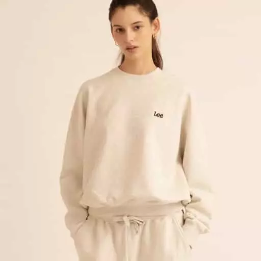 우먼스 오버핏 맨투맨 오트밀