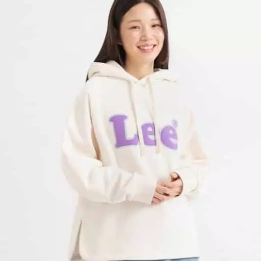 우먼스 빈티지 로고 후디 아이보리