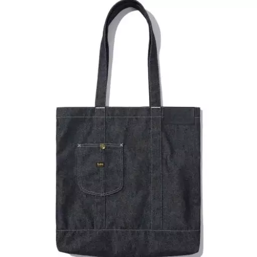 빈티지 로고 로코 포켓 에코백 블랙