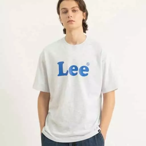 빈티지 로고 티셔츠 라이트 그레이