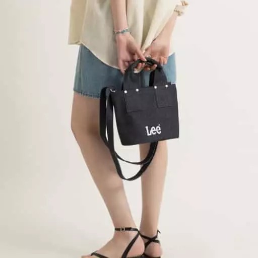 트위치 로고 미니 데님백 인디고 로우