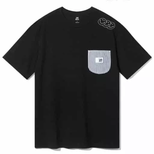 [Lee® x SMILEY®] 스마일리 남성 포켓 반팔티셔츠 블랙