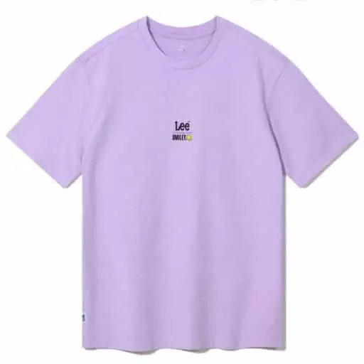 [Lee® x SMILEY®] 스마일리 남성 스마일 트위치로고 반팔티셔츠 라벤더