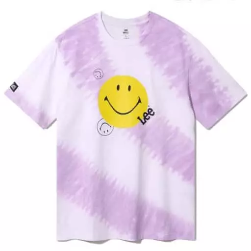 [Lee® x SMILEY®] 스마일리 남성 스마일 타이다잉 반팔티셔츠 라벤더