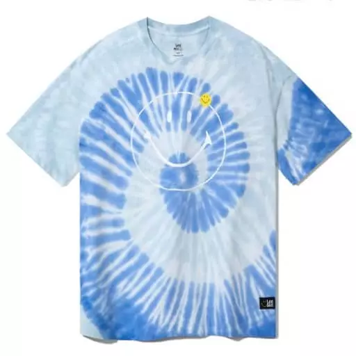 [Lee® x SMILEY®] 스마일리 여성 오버사이즈 타이다잉 반팔티셔츠 블루